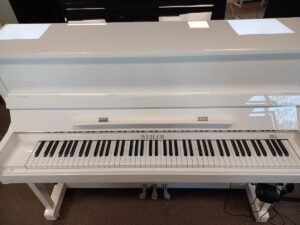 Nieuwe Weiler silent piano, 115 cm wit hoogglans